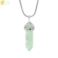 Natural Fluorite Hexagonal Pendant Necklace