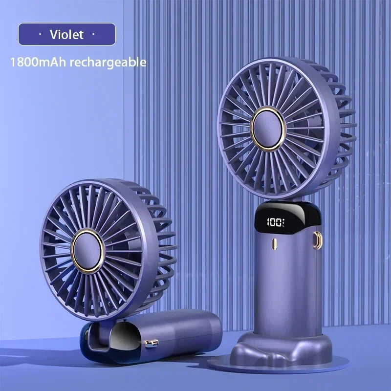 Rechargeable 5-Speed Neck & Handheld Fan