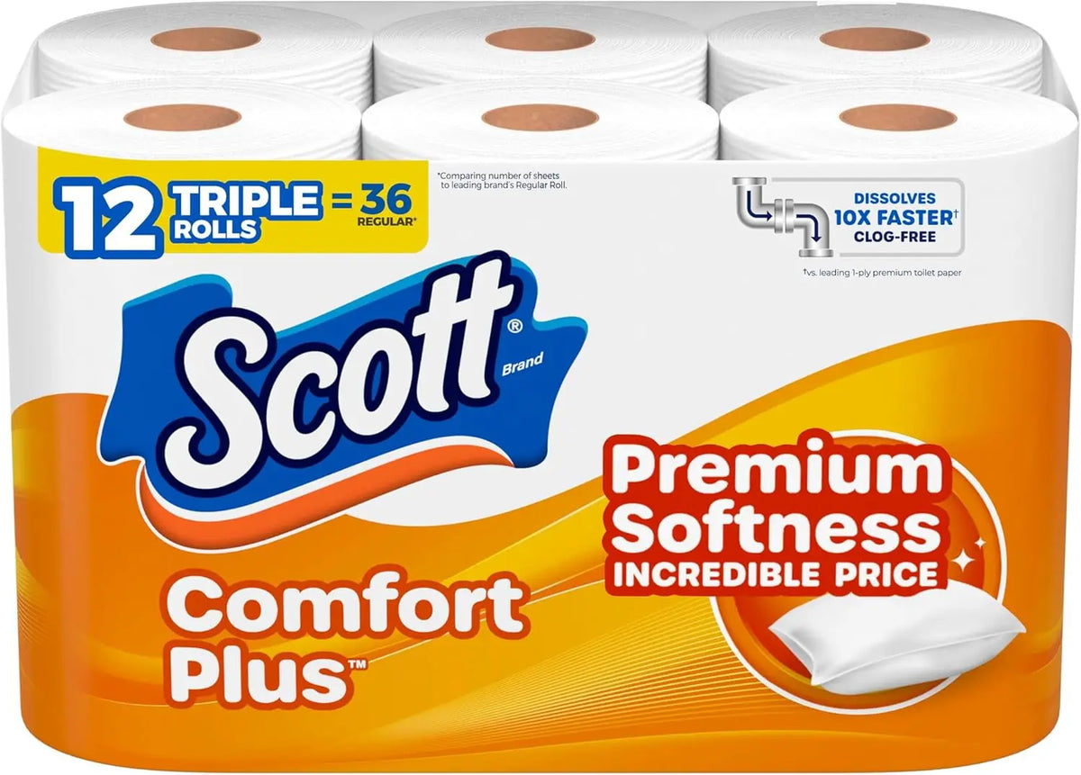 ComfortPlus Septic-Safe Toilet Paper — 12 Triple Rolls