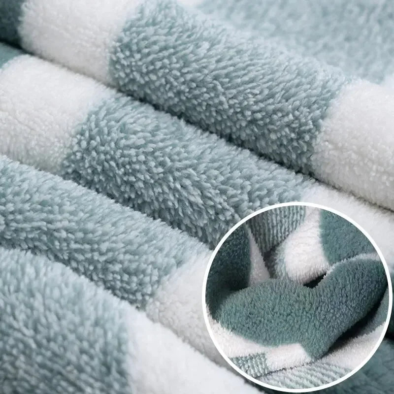 Quick-Dry Striped Bath & Face Towels