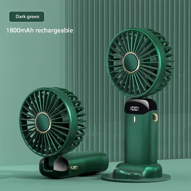 Rechargeable 5-Speed Neck & Handheld Fan