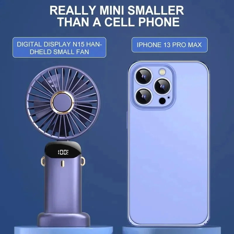 Rechargeable 5-Speed Neck & Handheld Fan