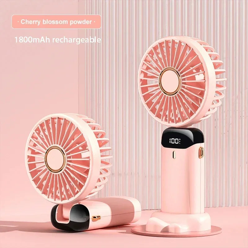 Rechargeable 5-Speed Neck & Handheld Fan