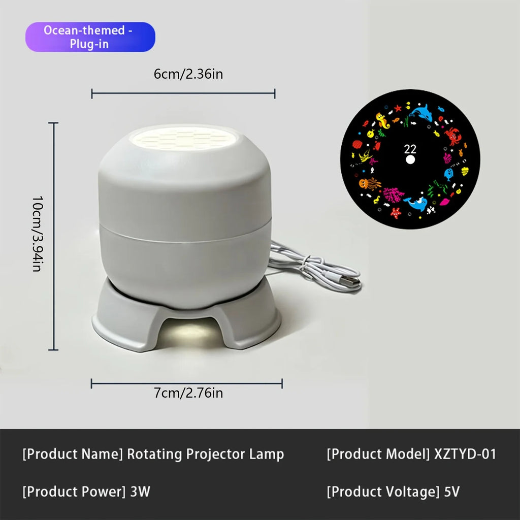 360° Starry Ocean Projection Night Light