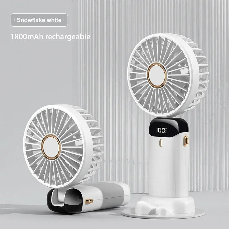 Rechargeable 5-Speed Neck & Handheld Fan