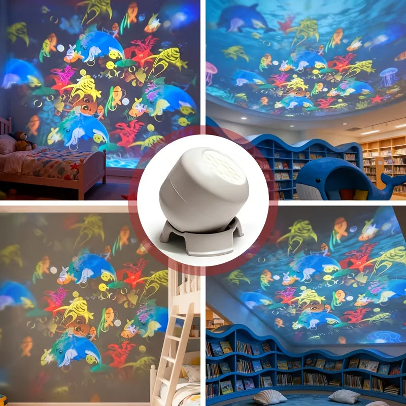 360° Starry Ocean Projection Night Light
