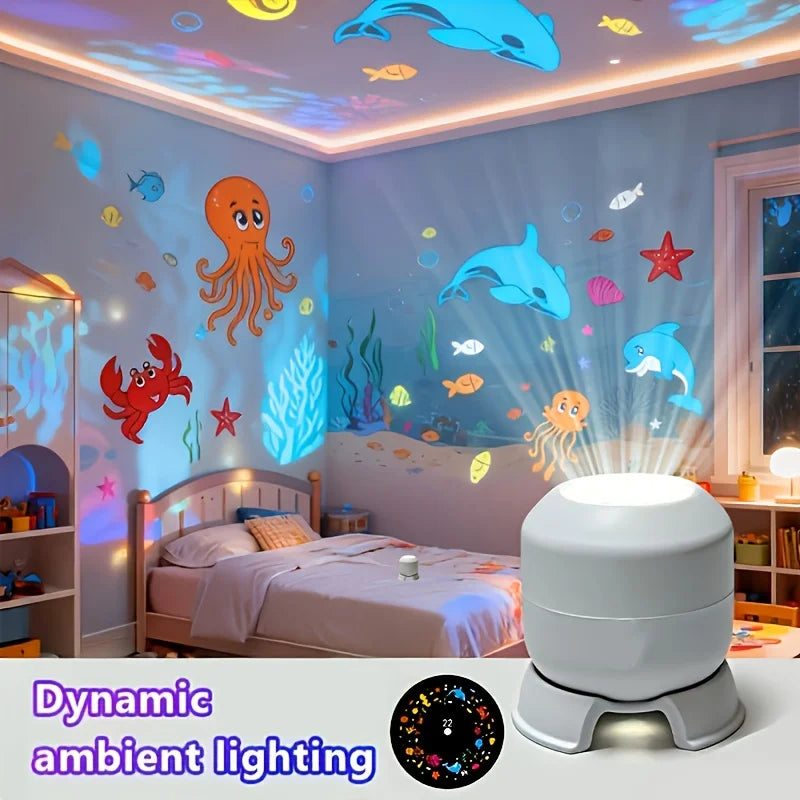 360° Starry Ocean Projection Night Light