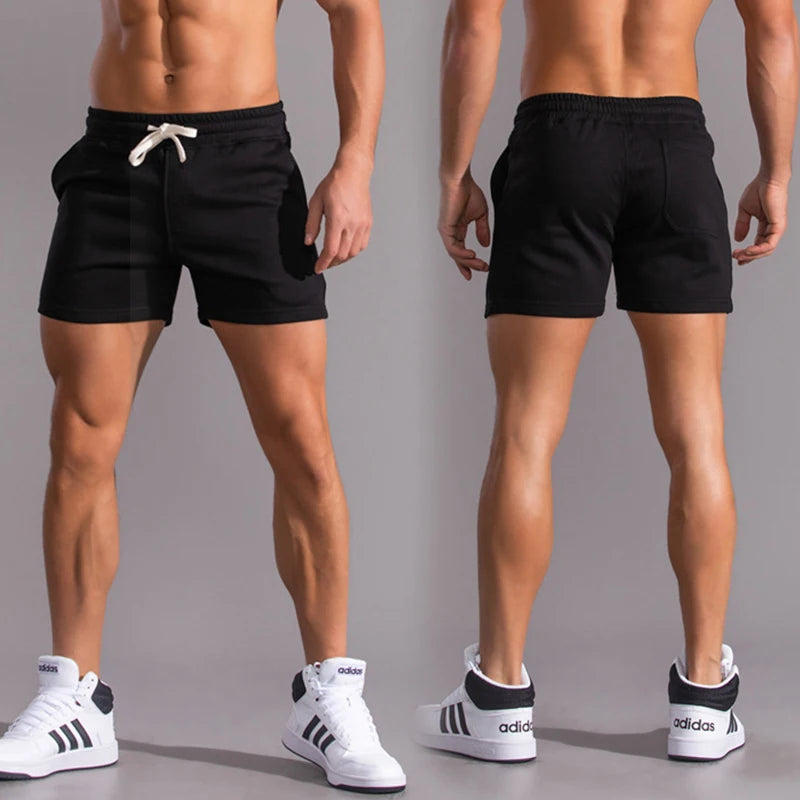 Men's Casual Cotton-Blend Athletic Shorts