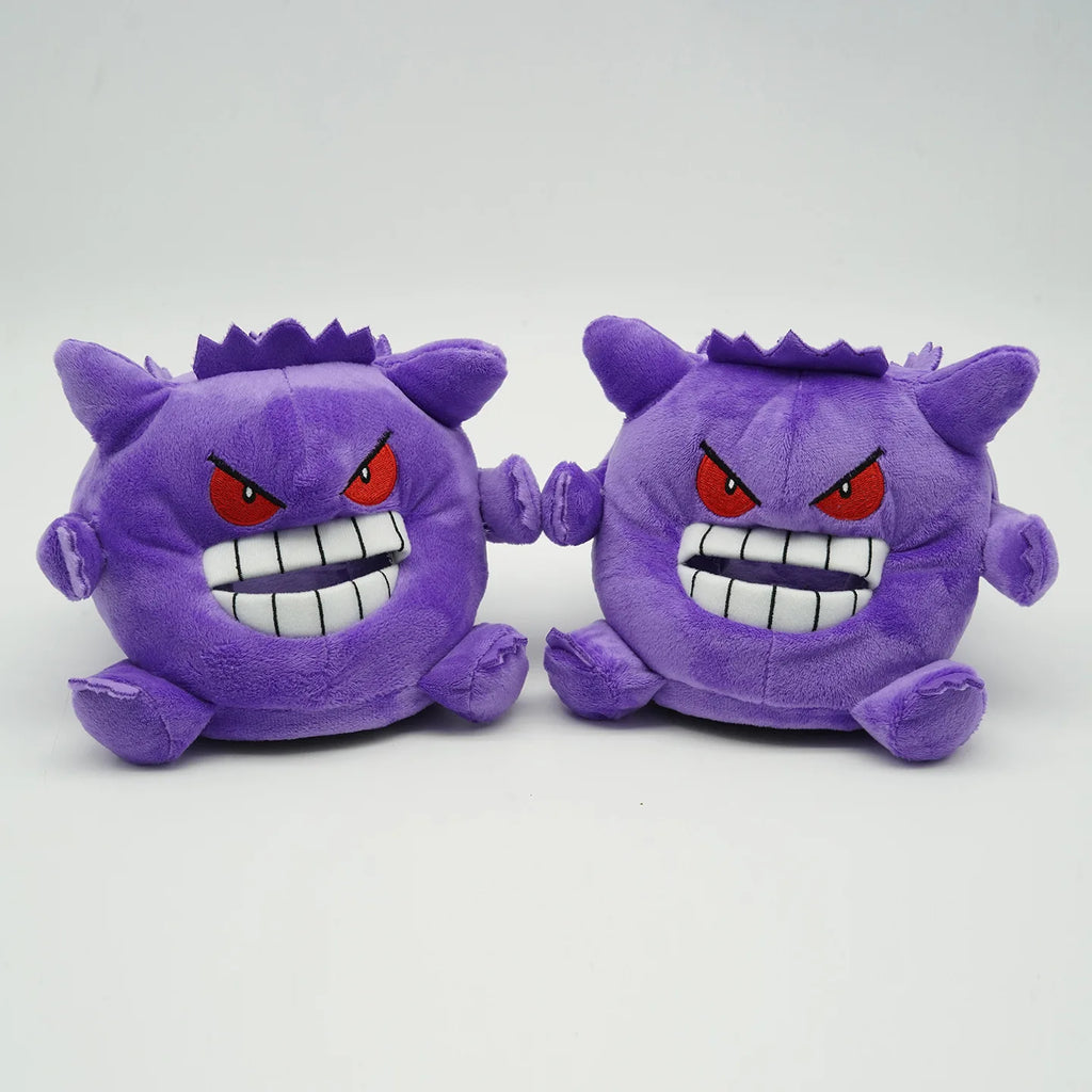Purple Cartoon Plush Indoor Slippers