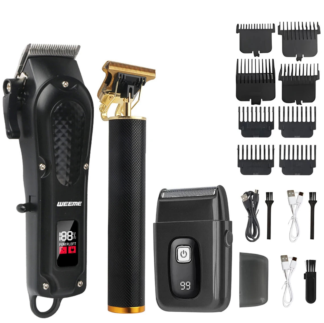 Rechargeable T9 Hair Clipper & Grooming Kit