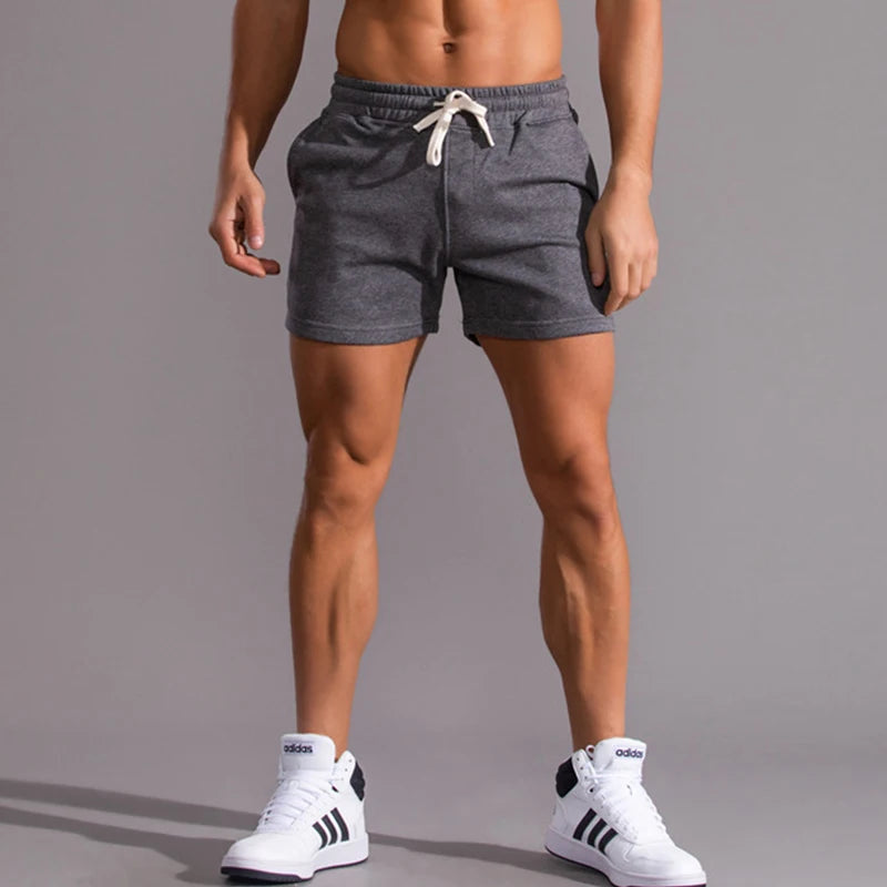 Men's Casual Cotton-Blend Athletic Shorts