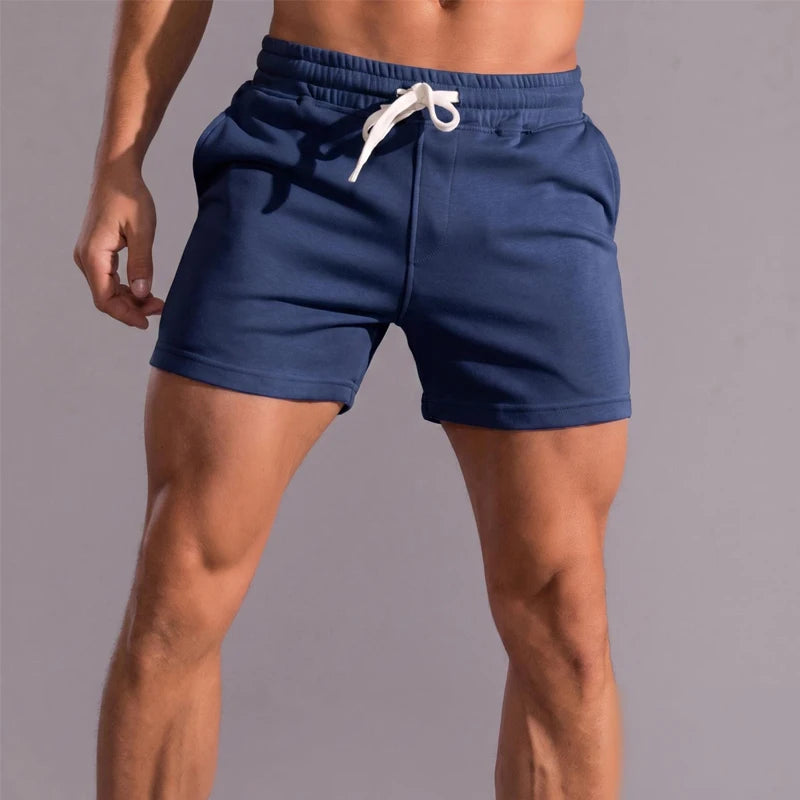 Men's Casual Cotton-Blend Athletic Shorts